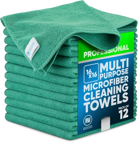 Vista 13 de Toalla Buff Pro de Microfibra de Superficie Múltiple - Paquete de 12 unidades - Paños de limpieza premium - Limpia, quita el polvo, pule, absorbe