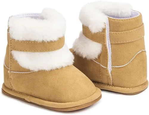 Vista 5 de Meckior Botas vaqueras con borla para bebé, mocasines con cremallera lateral, parte inferior suave, antideslizante, para niños pequeños