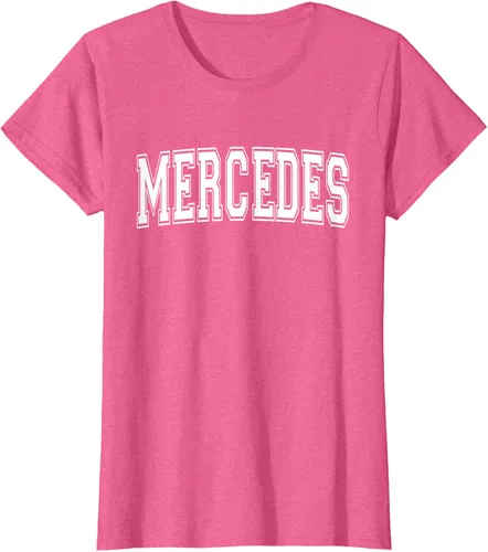 Vista 86 de MERCEDES TX TEXAS USA - Camiseta deportiva vintage estilo Varsity, Negro, S