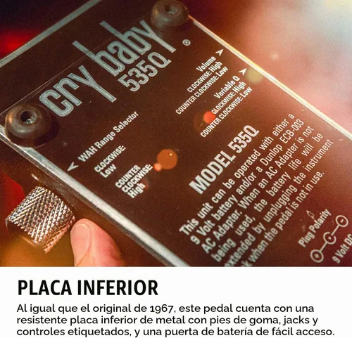 Vista 12 de Dunlop 535Q Cry Baby Multi-Wah, pedal para guitarra eléctrica, color negro