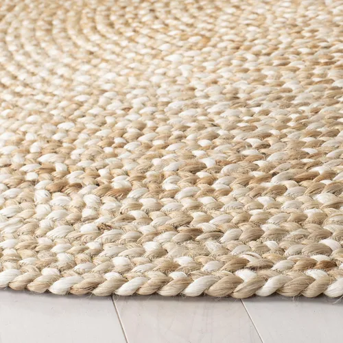 Vista 4 de SAFAVIEH Natural Fiber Collection - Alfombra redonda de 3 pies, color natural y marfil, hecha a mano con encanto bohemio y yute trenzado, ideal