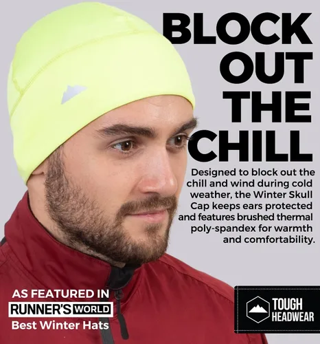 Vista 2 de Skull Cap Helmet Liner Running Beanie - Winter Thermal Under Helmet Cycling Head Hat - Ultimate Moisture Wicking Performance