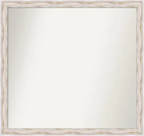 Vista 467 de Amanti Art Espejo personalizado, espejo de baño estrecho Alexandria White Wash, espejo de pared o espejo de tocador de baño sobre el fregadero