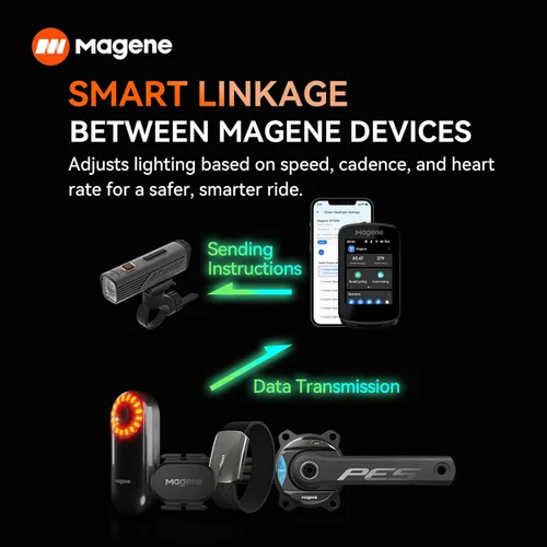 Vista 5 de Magene Faro inteligente para bicicleta