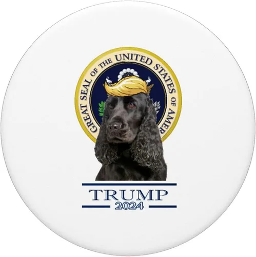 Vista 3 de Trump 2024 Cocker Spaniel inglés PopSockets PopGrip intercambiables