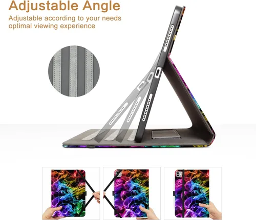 Vista 7 de Vimorco Funda para iPad Air 4ª/5ª 10.9, para iPad Air 6ª 11 M2, para iPad Pro de 11 pulgadas 4ª/3ª/2ª/1ª generación, soporte para lápiz, correa