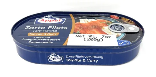 Vista 3 de Appel Filetes de Arenque en Salsa de Tomate y Curry - 7.05 oz