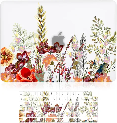 Vista 10 de Funda para MacBook Air de 15 pulgadas M5 M4 M3 M2 A3448 A3241 A3114 A2941 versión 2026-2023 con Touch ID, efecto 3D transparente mate, cubierta dura