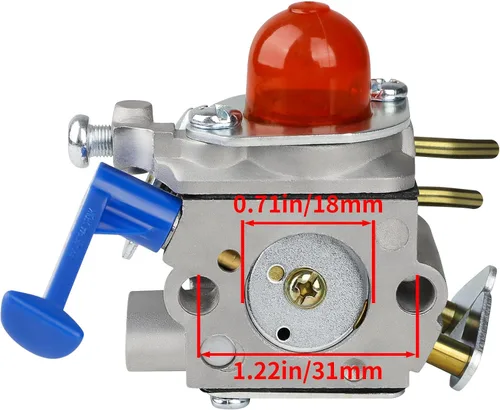 Vista 3 de Carburador 128LD para Husqvarna 128L 128LDX 128R 128RJ 125R 125RJ 128C 128CD Cortador de cepillo 545081848 C1Q-W40A Carb con Kit de Ajuste
