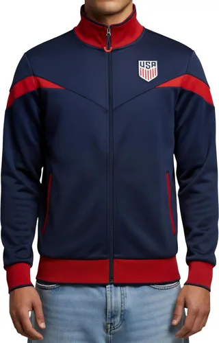 Vista 11 de Icon Sports Chaqueta de Entrenamiento con Licencia Oficial de la Federación de Fútbol de EE. UU. - Unisex Adulto
