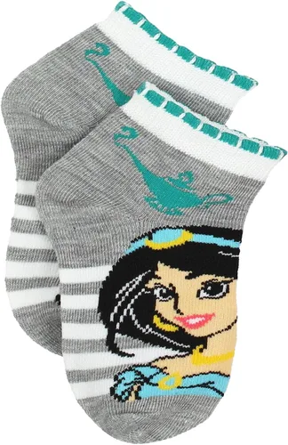 Vista 7 de Disney Princess Girls 6 pack Quarter Style Socks Set