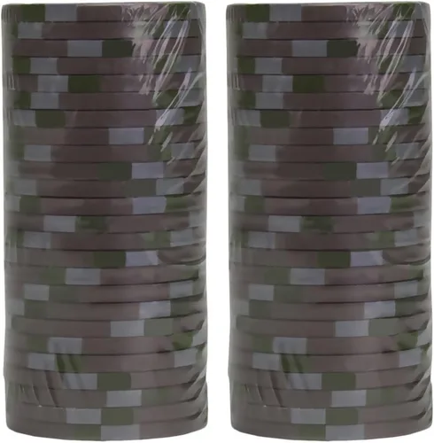 Vista 2 de Claysmith Gaming Paquete de 50 fichas de póquer Monaco Club, compuesto de arcilla pesada de 0.48 oz (25.000 marrón)