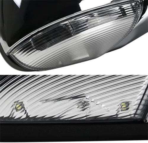 Vista 6 de Spec-D Tuning Espejo lateral derecho del pasajero plegable cromado con señal LED, compatible con Dodge Ram 1500 2009-2012