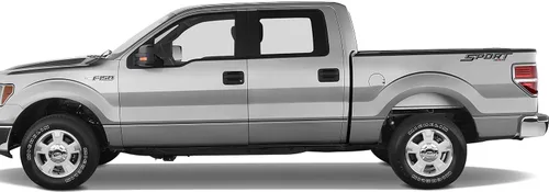 Vista 2 de Calcomanías deportivas 4x4 gris oscuro: se adapta a Ford Trucks 2017-2019, 2 calcomanías incluidas de vinilo de liberación de aire