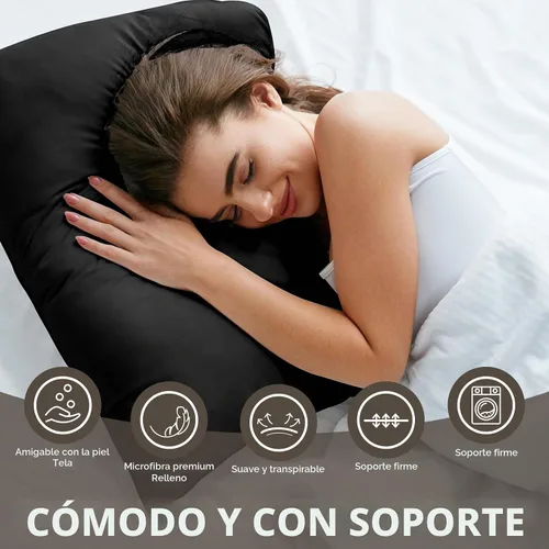 Vista 2 de HIMOON Almohadas de cama para dormir paquete de 4, juego de almohadas refrescantes de tamaño estándar de 4, funda de microfibra de alta gama