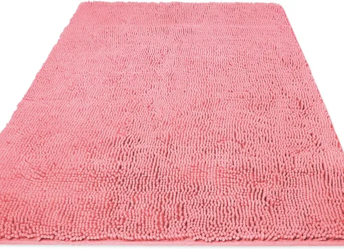 Vista 144 de Yeaban Alfombra de pasillo de baño de 24 x 72 pulgadas, antideslizante, alfombra de baño larga de felpilla gruesa, absorbente y lavable, alfombra
