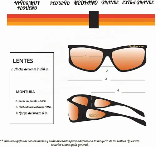 Vista 5 de BluBlocker Gafas de sol Viper 100% protección UV y luz azul. Agarre de goma. Cómodo Negro