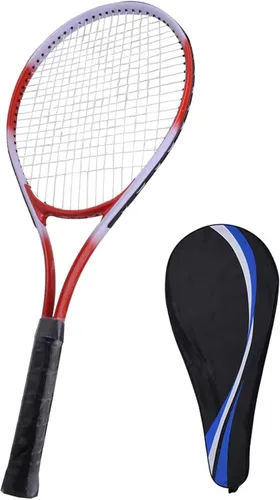 Vista 8 de Racque de tenis para principiantes de 27 pulgadas para adultos, juego de raqueta individual ligera para mujeres y hombres con bolsa de transporte