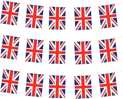 Vista 22 de Bandera de Australia, pequeña cadena de banderas australianas, mini banderas australianas, utilizada para fiestas, escuela, eventos deportivos
