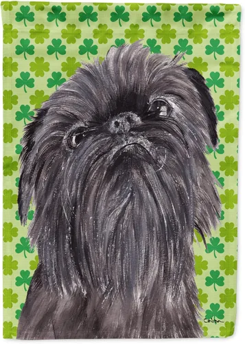 Vista 8 de Caroline's Treasures SS4442GF Affenpinscher Bandera de jardín con retrato de trébol del día de San Patricio para buzón, bandera decorativa