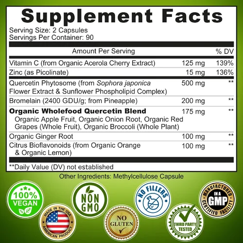 Vista 9 de Paquete diario de apoyo hormonal e inmunológico para mujeres y hombres, DIM 200 mg para equilibrio hormonal + quercetina 500 mg con bromelina y zinc