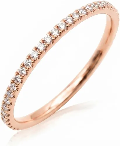 Vista 6 de Banda de diamantes fina para mujer, banda de eternidad de diamantes delicados, anillo de eternidad con micropave, anillo de compromiso