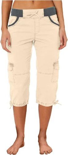 Vista 29 de Pantalones capri tipo cargo para mujer, ligeros, de secado rápido, atléticos, para verano, casuales, con bolsillos