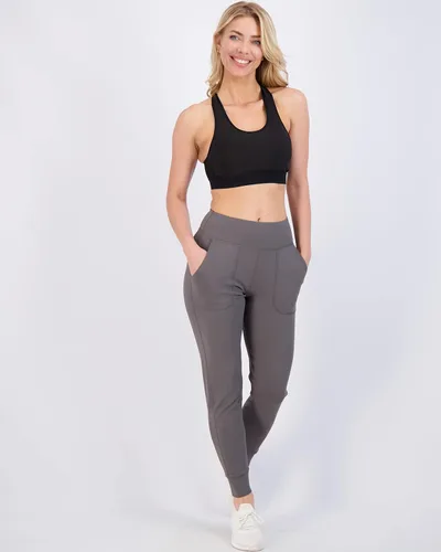 Vista 5 de Paquete de 3 pantalones deportivos con bolsillos para mujer, cintura alta, para entrenamiento, yoga, pantalones de descanso (disponibles en Plus)