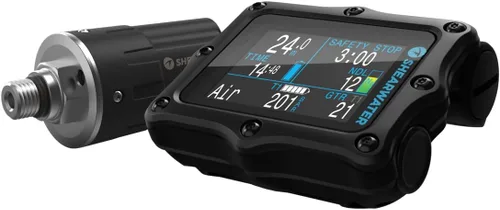 Vista 8 de Ordenador de buceo Shearwater Perdix 2 Ti Combo plateado + Swift