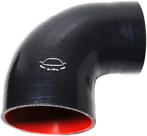 Vista 31 de Manguera de silicona reforzada de 4 capas de alto rendimiento de 2"-2.25" ID codo reductor acoplador de 90 grados para turbo/intercooler/tubería