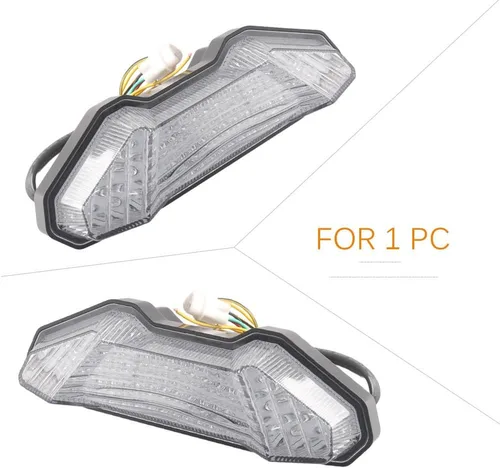 Vista 4 de Luz trasera integrada para motocicleta LED luz trasera compatible con Yamaha FZ-09 MT-09 2014 lente transparente