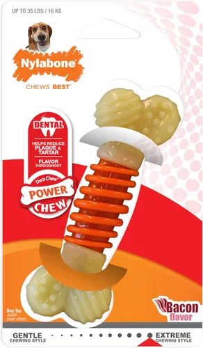 Vista 16 de Nylabone Power Chew Dental Groove - Juguete masticable para perro, sabor Marrón