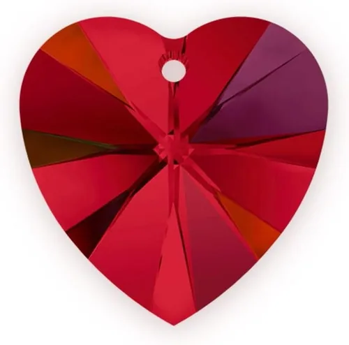 Vista 10 de 20 cuentas colgantes de cristal de corazón de amor de San Valentín de 0.394 pulgadas (0.394 in), cuentas sueltas de diamantes de abril transparentes
