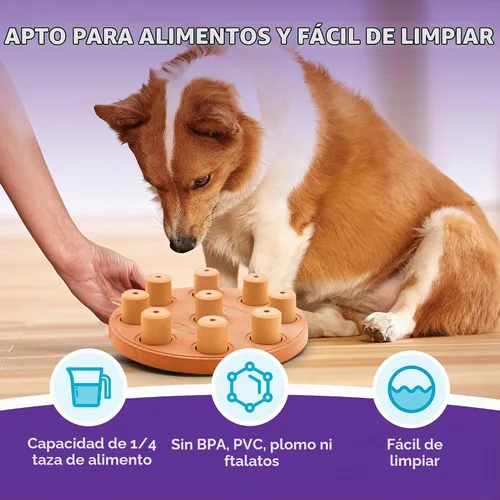 Vista 5 de Nina Ottosson by Outward Hound Dog Smart - Juguete interactivo de rompecabezas de premios para perros, color naranja Dog Smart Composite (naranja)