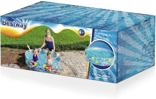Vista 8 de Bestway Φ48 x H10/Φ1.72.2 ft x H25cm Aquatic Fill 'n Fun Play Pool