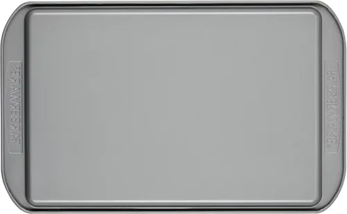 Vista 10 de Farberware Juego de utensilios para hornear antiadherentes, juego de bandejas para galletas de 3 piezas, color gris