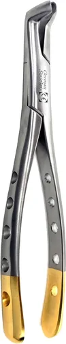 Vista 10 de Pinzas universales de extracción dental alemana, para extraer molares inferiores del hueso alveolar, mandíbulas dentadas, hechas de acero inoxidable