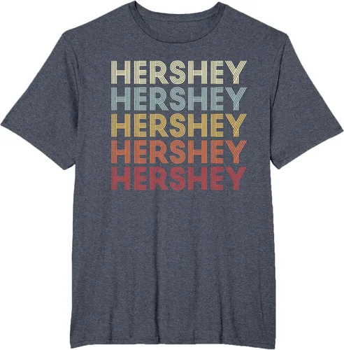 Vista 22 de Hershey Pennsylvania Hershey PA Retro Camiseta de texto vintage, Azul