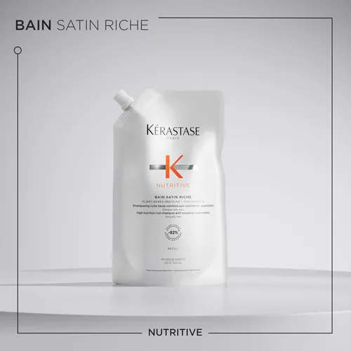 Vista 4 de Kerastase Nutritive Bain Satin Riche - Recambio de champú para cabello seco