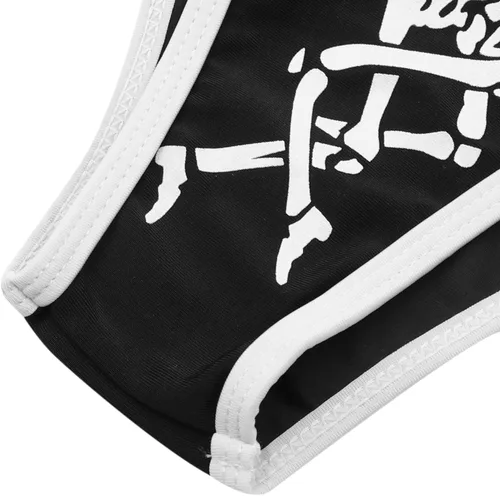 Vista 39 de AIBEARTY Traje de baño de dos piezas con estampado de calaveras para mujer, conjunto de bikini triangular de corte alto para fiesta, festival