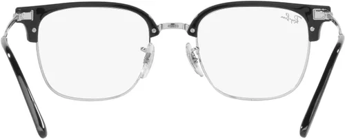 Vista 7 de Ray-Ban Unisex RX7216F Clubmaster Low Bridge Fit Square - Montura para gafas graduadas, color negro sobre lente de demostración, 2.087 in