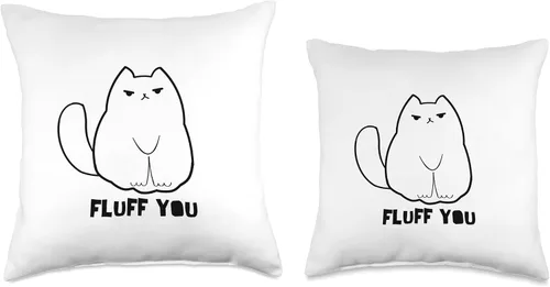 Vista 3 de jovy fits Funny Fluff You Ugly Lovers Almohada de regalo para mamá gata, 16 x 16 pulgadas, multicolor