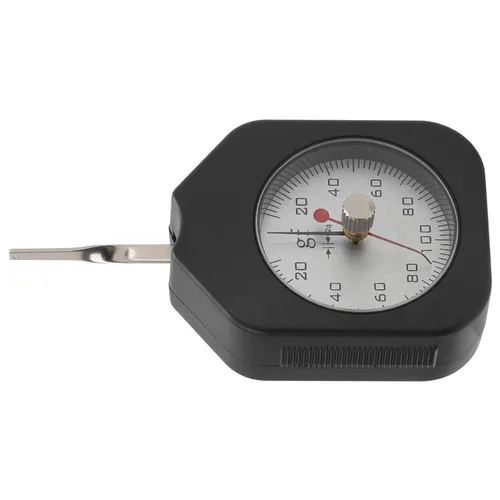 Vista 5 de Kadimendium Medidor de tensión de esfera SEG-100‑2 Medidor de tensión Medidor de fuerza de gramo de bolsillo Medidor de fuerza doble puntero 3.53 oz
