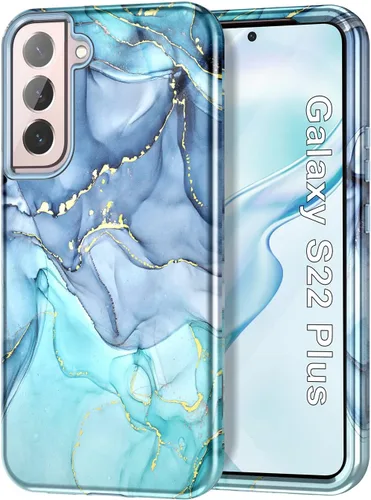 Vista 12 de Btscase Funda para Samsung Galaxy S22+/S22 Plus 5G, Patrón de Mármol 3 en 1 Resistente a Prueba de Golpes de Servicio Pesado Cuerpo Completo Rígida