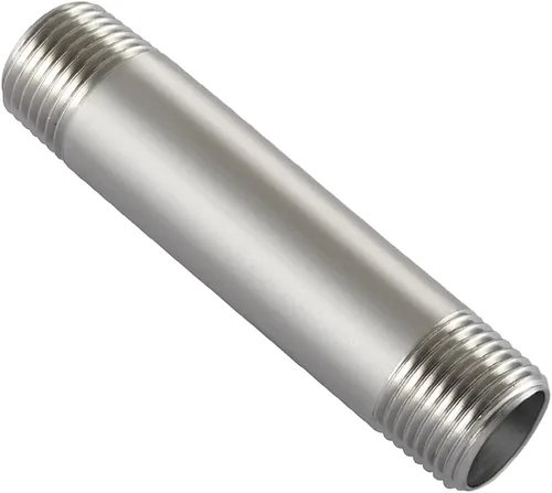 Vista 6 de Beduan Accesorios de tubería de acero inoxidable, 1" NPT x 1" NPT rosca macho, niple de 2" de longitud para tubería fundida