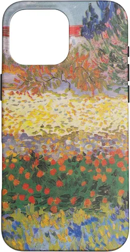 Vista 19 de iPhone 16 Vincent Van Gogh - Jardín floreciente con camino - caso de Arles