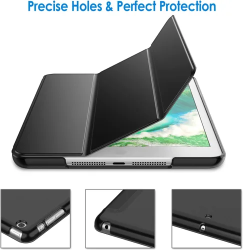 Vista 3 de JETech Funda para iPad Mini 1 2 3 (NO para iPad Mini 4), Smart Cover con función de encendido/apagado automático (Negro)