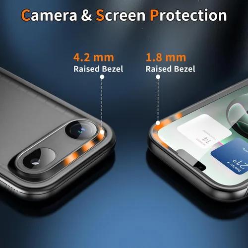 Vista 10 de Cozycase TOP - Funda impermeable para iPhone Air - Militar resistente 360 a prueba de golpes, cuerpo completo con protector de cámara de pantalla