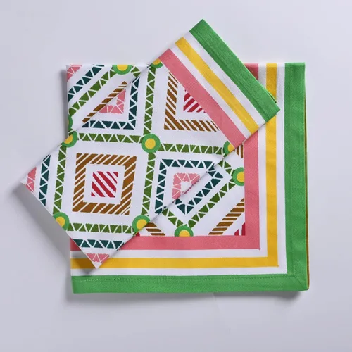 Vista 56 de Fingercraft - Juego de 12 servilletas de tela de mezcla de algodón y lino, con estampado, perfecta para fiestas, cenas, bodas, cócteles y Navidad