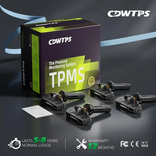 Vista 9 de CDWTPS TPMS Sensor Dodge, paquete de 4 sensores de sistema de monitoreo de presión de neumáticos de 433 MHz, compatible con Dodge Jeep Ram